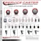 Service Caster 3'' Red Poly Wheel Swivel 7/16'' Grip Ring Stem Caster Set 2 Brakes, 4PK SCC-GR20S314-PPUB-RED-PLB-716138-2S2 - alternate 2